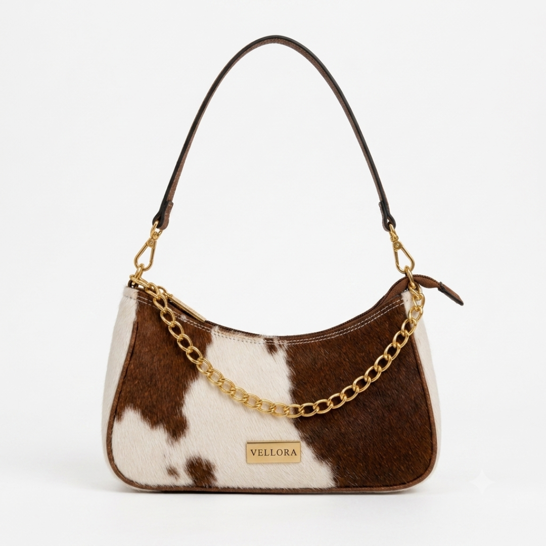 Vellora Serena Hair-On Leather Bag