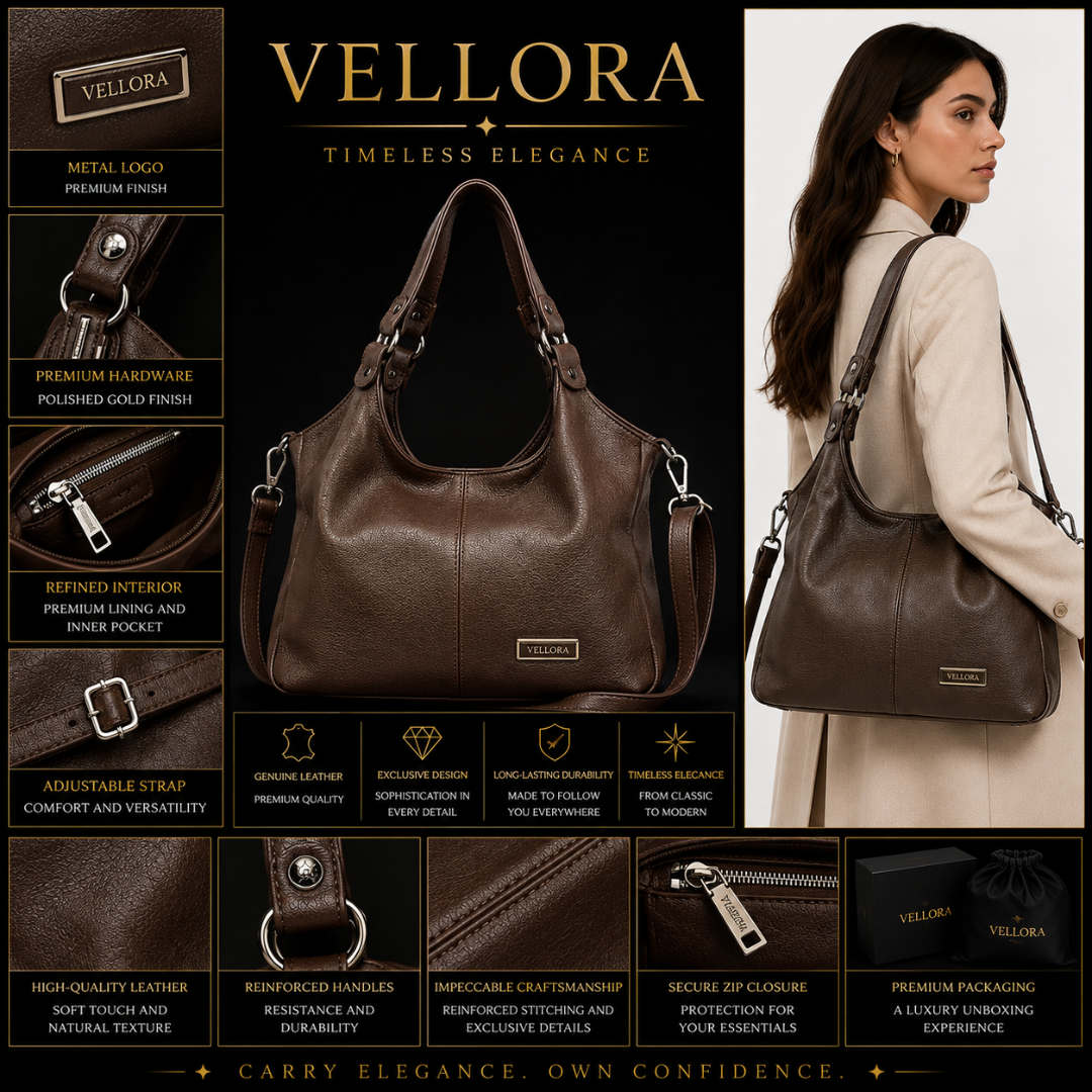 Vellora Isabella Leather Shoulder Bag
